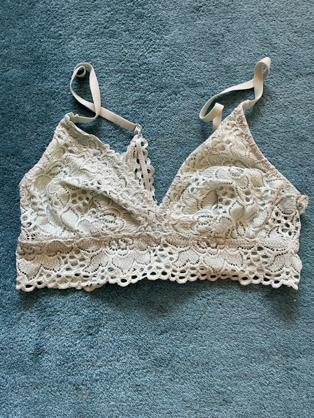 aerie Cream Crochet Lace Bralette